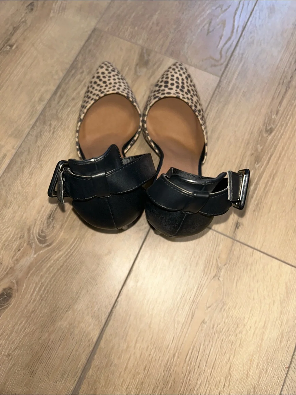 Madden Girl Electraa Leopard Print Pointed Toe Ankle Strap Heels Size 8.5 - Picture 5 of 8